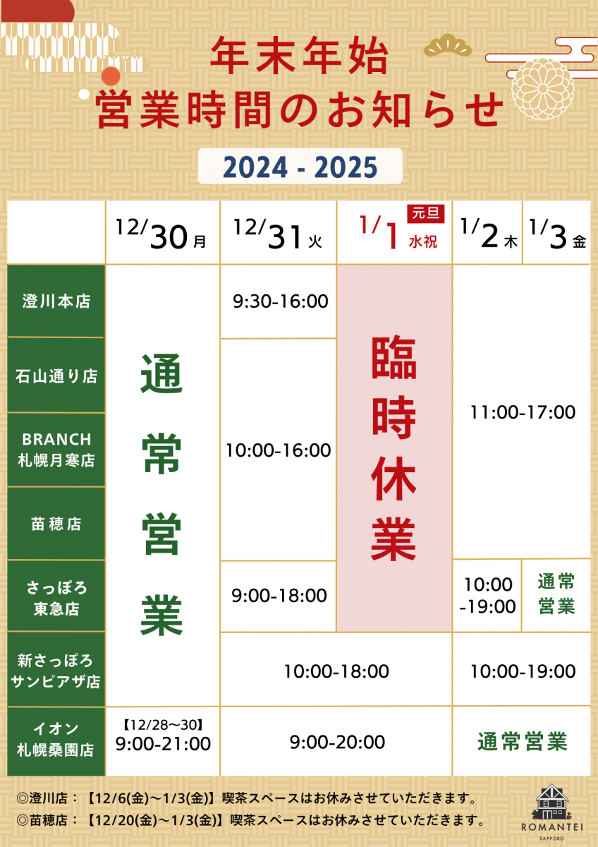 年末年始 営業時間POP (1)